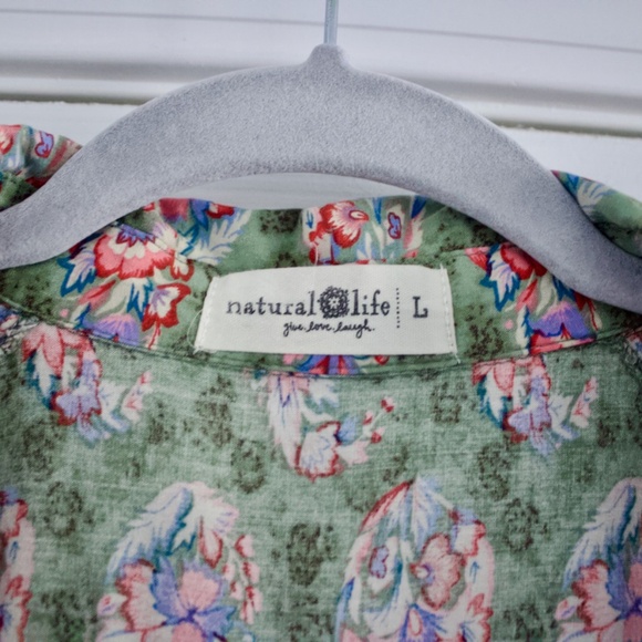 Natural Life Rebecca Midi Dress. Floral print. Layered skirt. Large - Picture 5 of 6